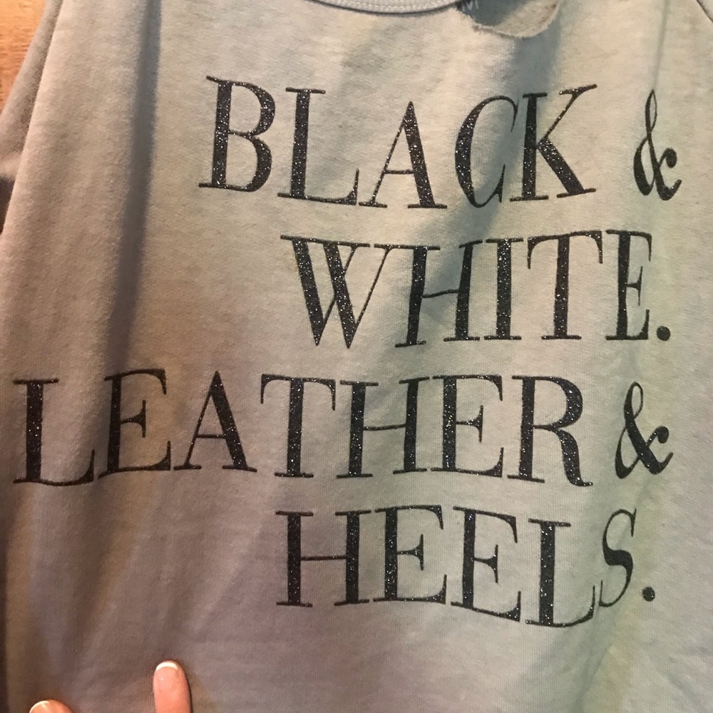 Chaser Gray Sweatshirt with Black Glitter Text